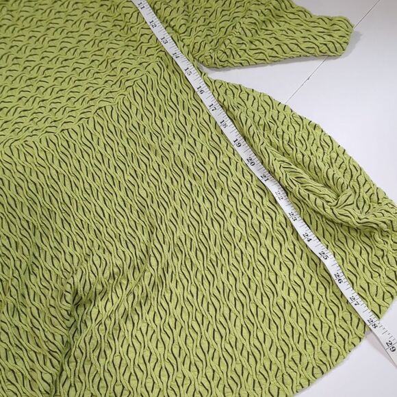 Habitat Top Womens Small Green Textured Knit Fit and Flare Tunic Art - Picture 9 of 9